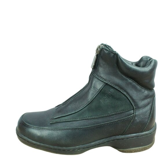 Blondo Black Leather Front Zip Casual Winter Ankle Boots Size 6.5 M - Picture 1 of 9